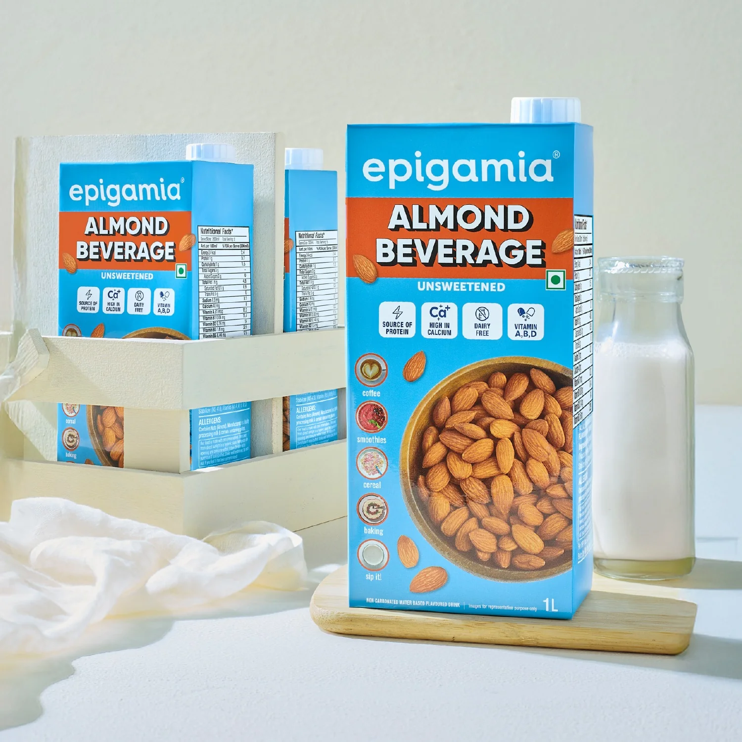almond beverage, unsweetened, 1 litre each- pack of 4 - Image 4