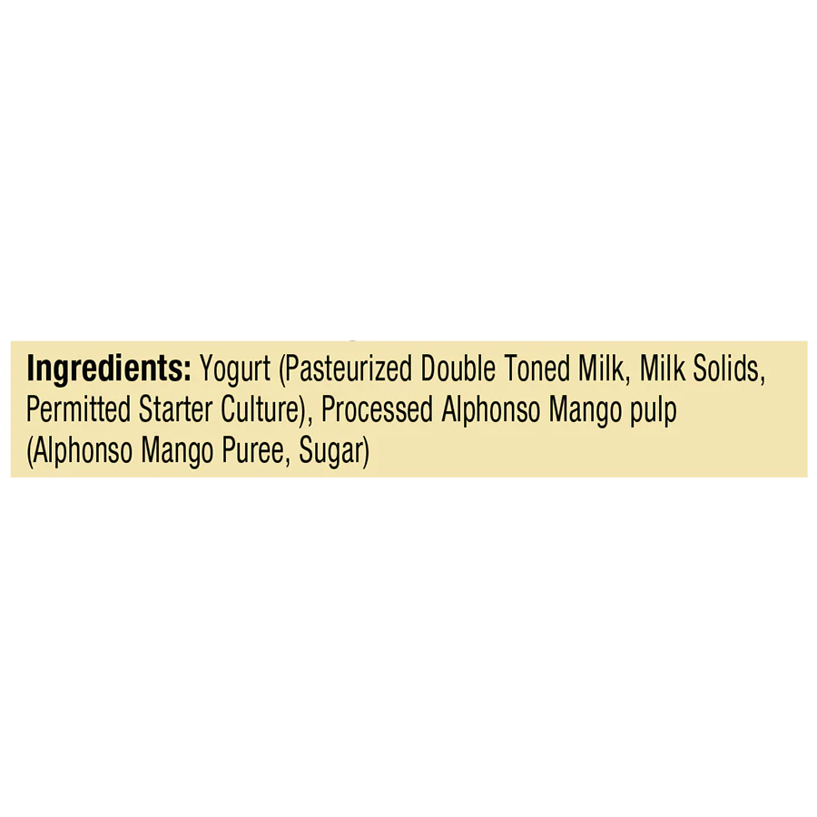 fruit yogurt, mango - 75 gms - Image 4