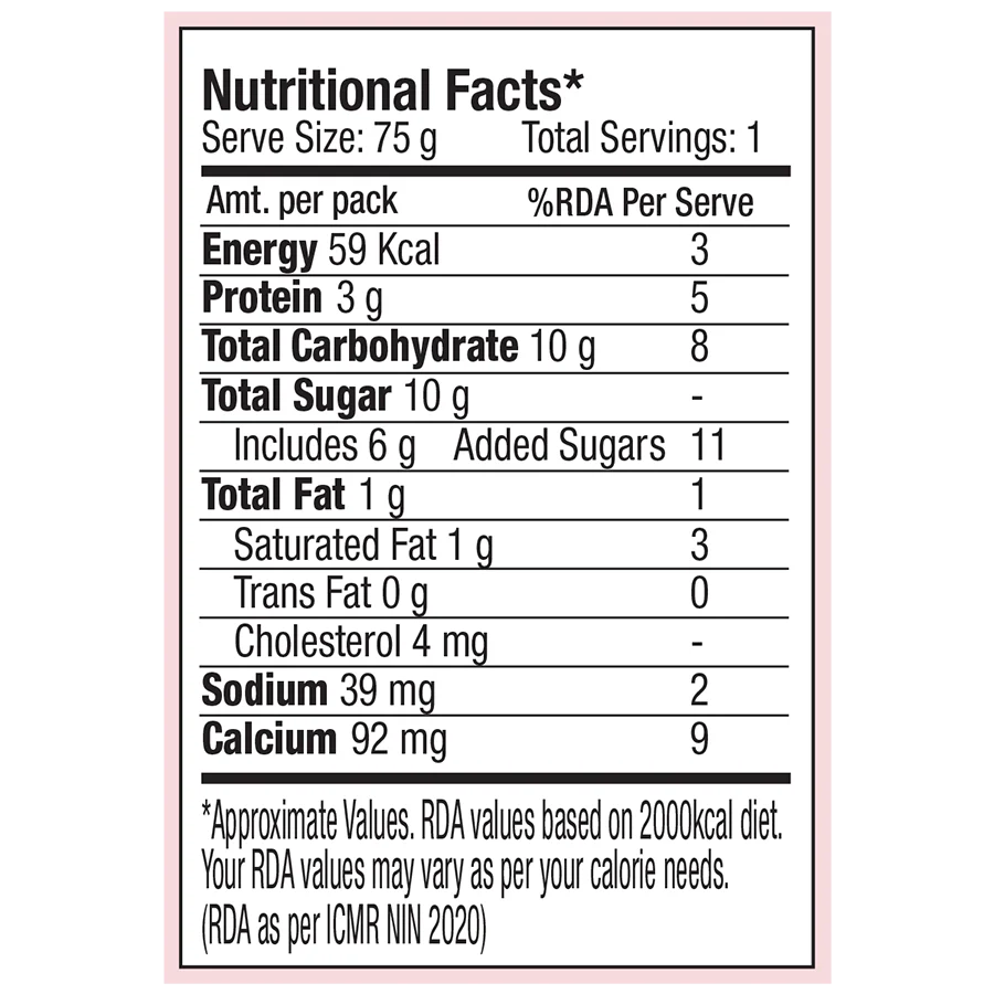 fruit yogurt, strawberry - 75 gms - Image 6