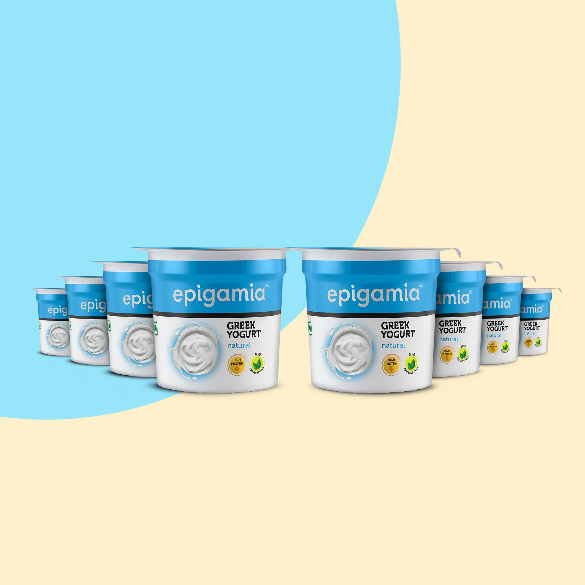 greek yogurt, natural - pack of 8