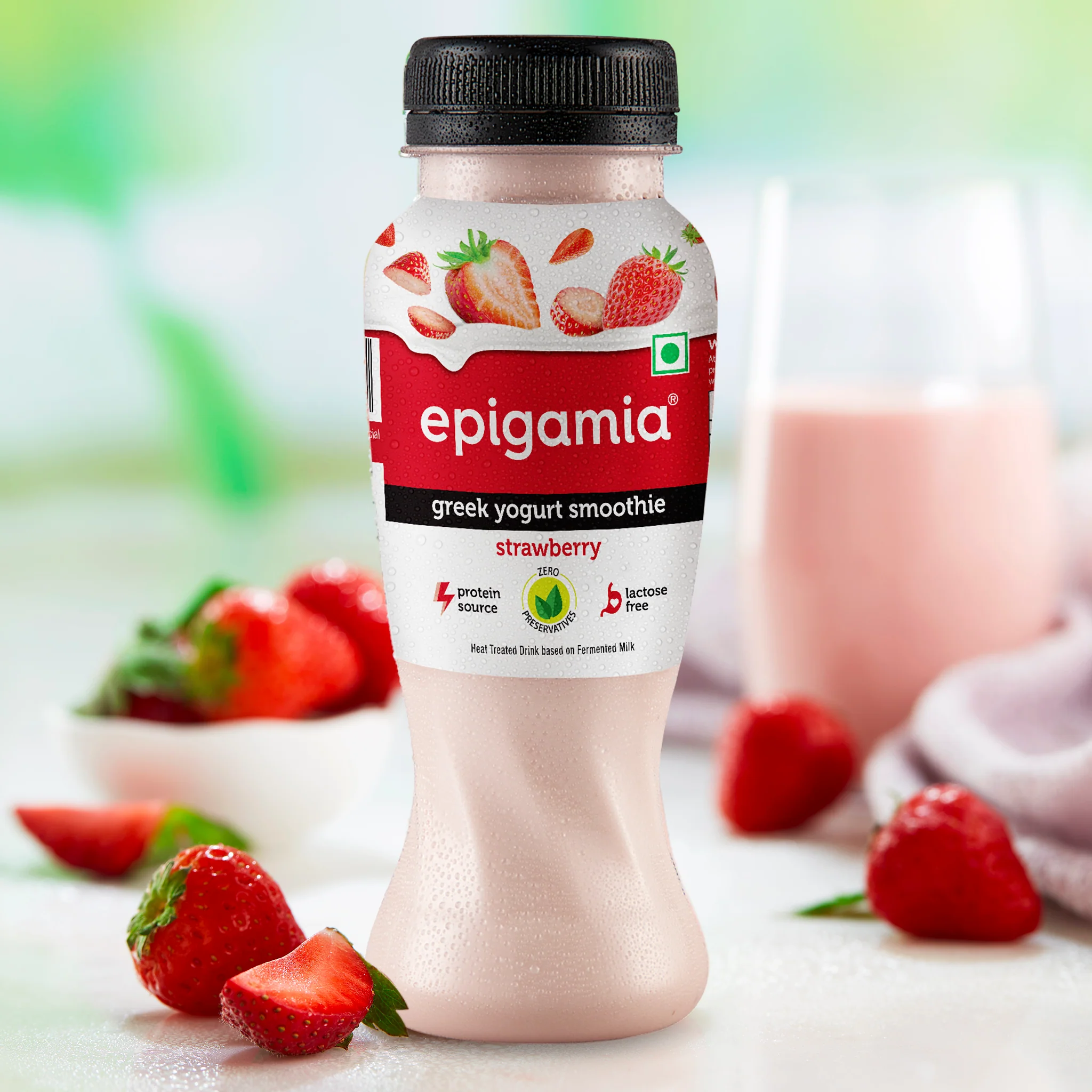 greek yogurt smoothie, strawberry - Image 2