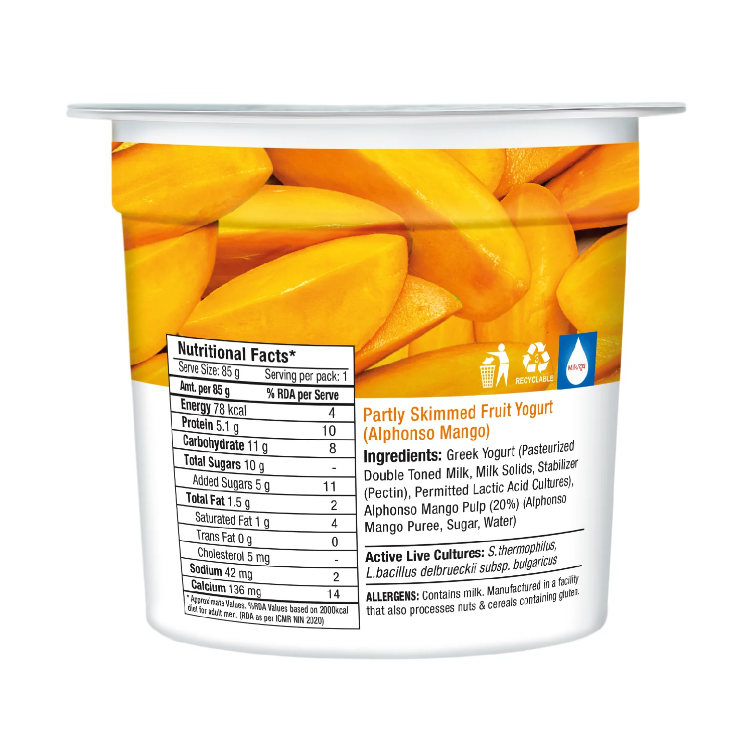 greek yogurt, blueberry, strawberry, alphonso mango - pack of 6 - Image 15