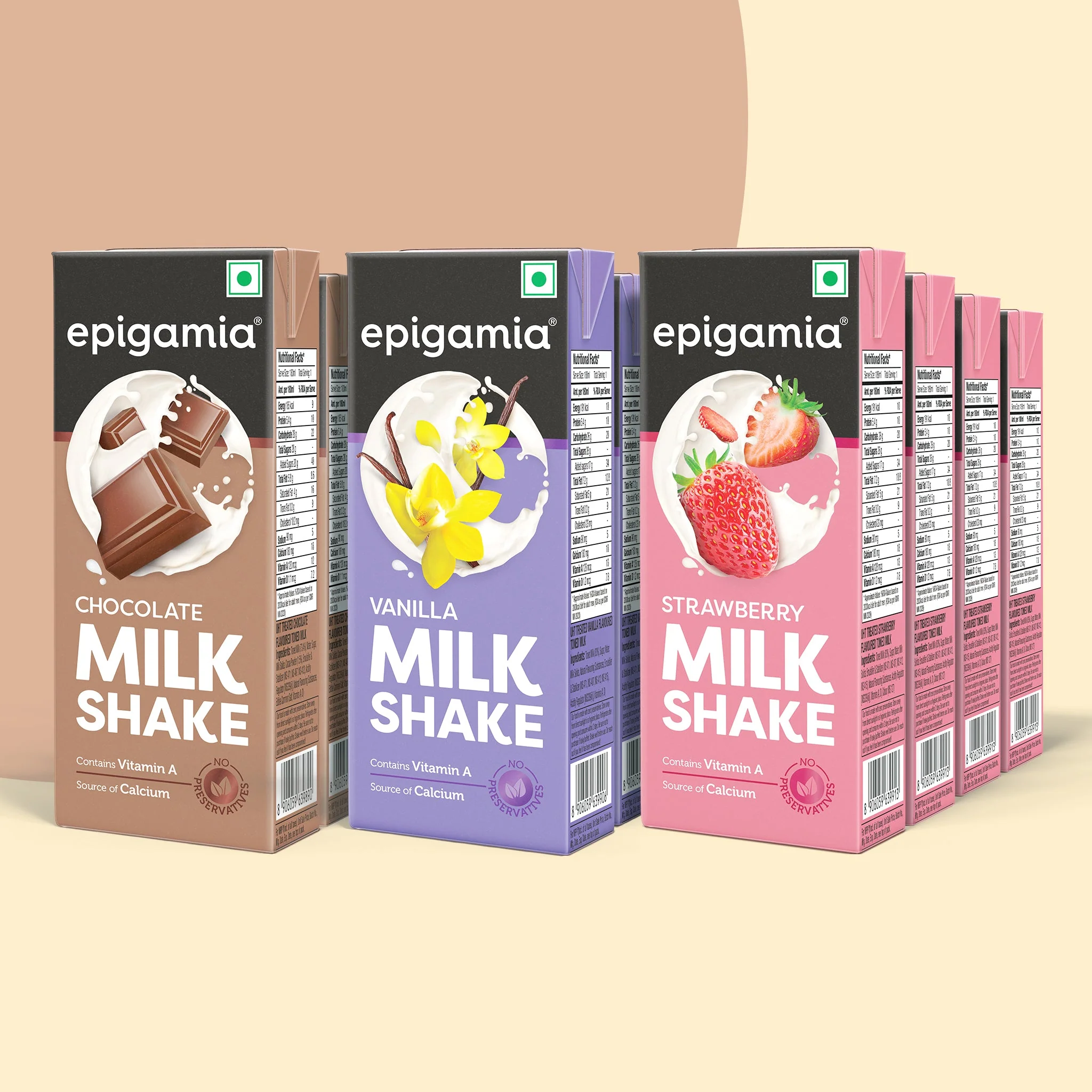 milkshake jumbo pack, vanilla, strawberry, chocolate - pack of 12