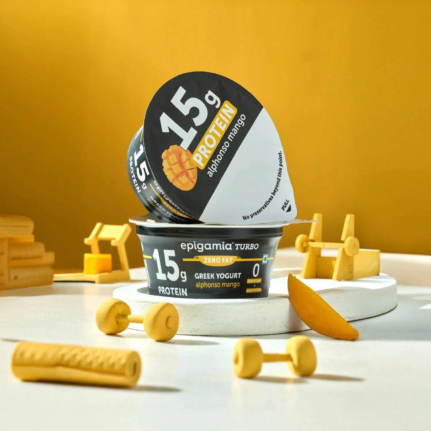 turbo 15g protein yogurt, mango - Image 3