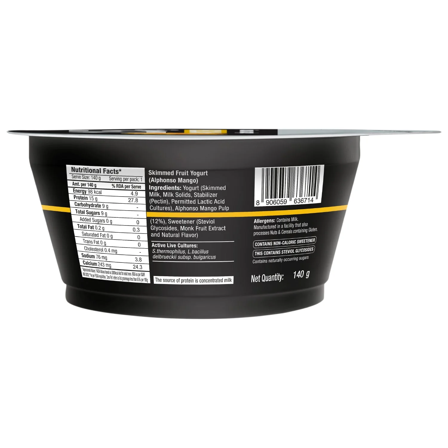 turbo 15g protein yogurt, mango - Image 5