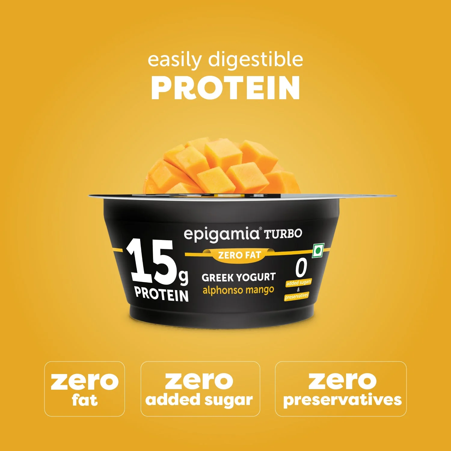 turbo 15g protein yogurt, mango - Image 4