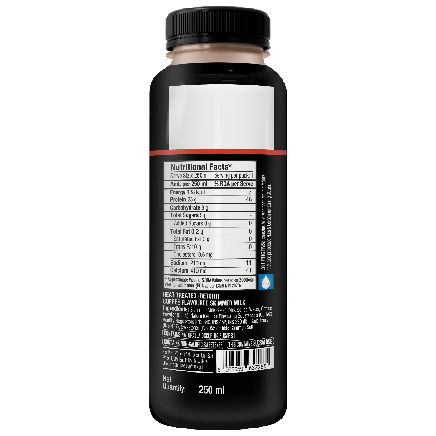 turbo 25g protein milkshake, assorted flavors - pack of 4 - Image 24