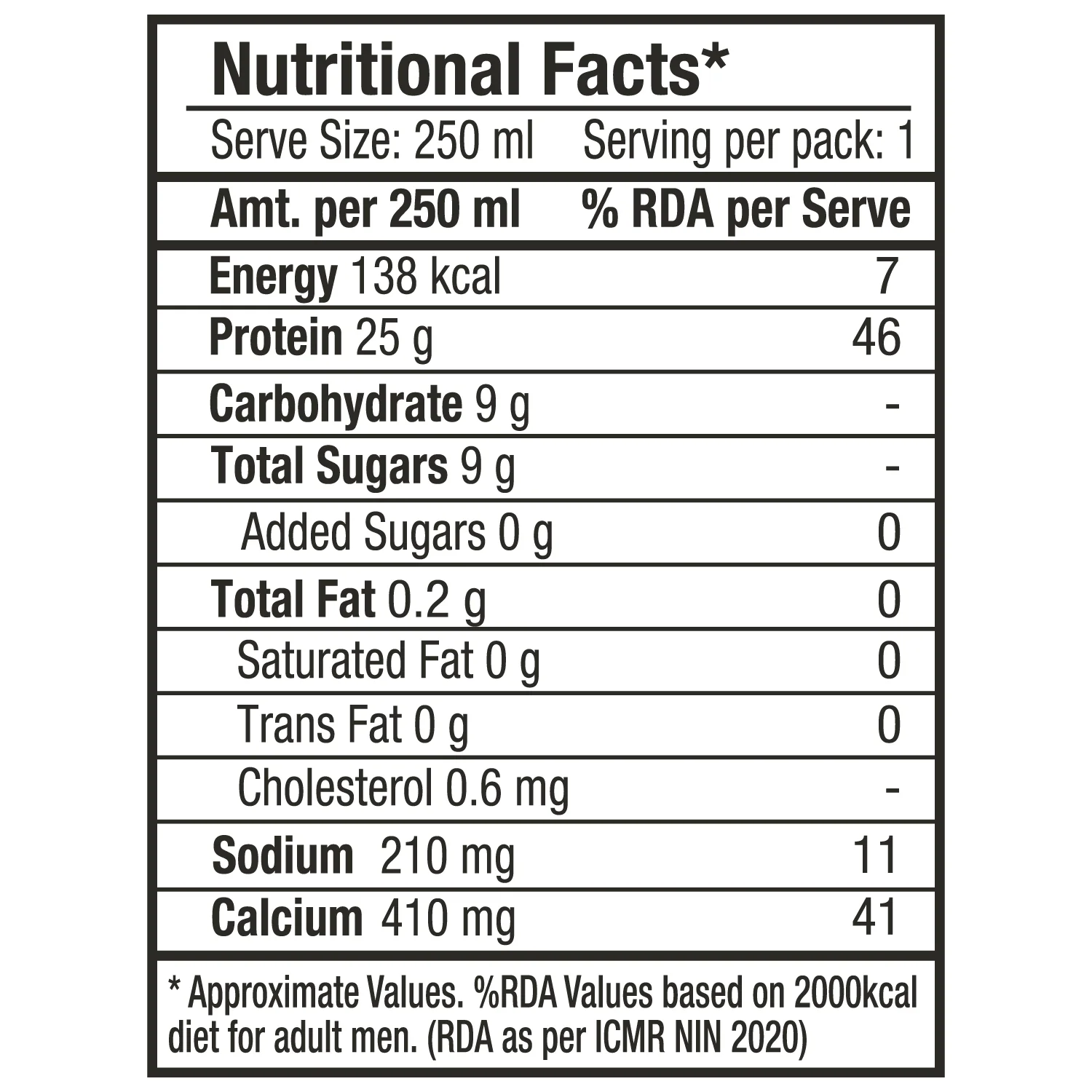 turbo 25g protein milkshake, assorted flavors - pack of 4 - Image 26