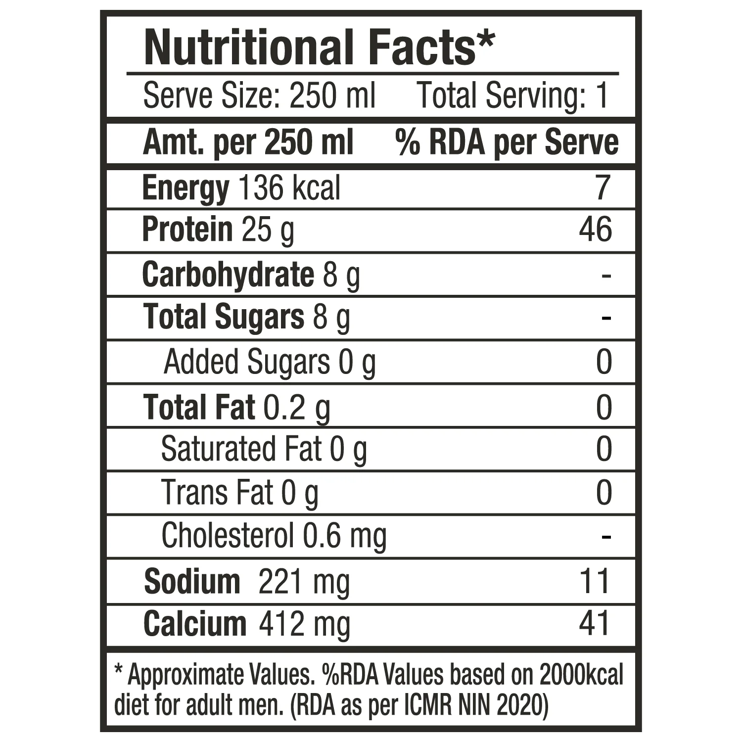 turbo 25g protein milkshake, assorted flavors - pack of 4 - Image 16