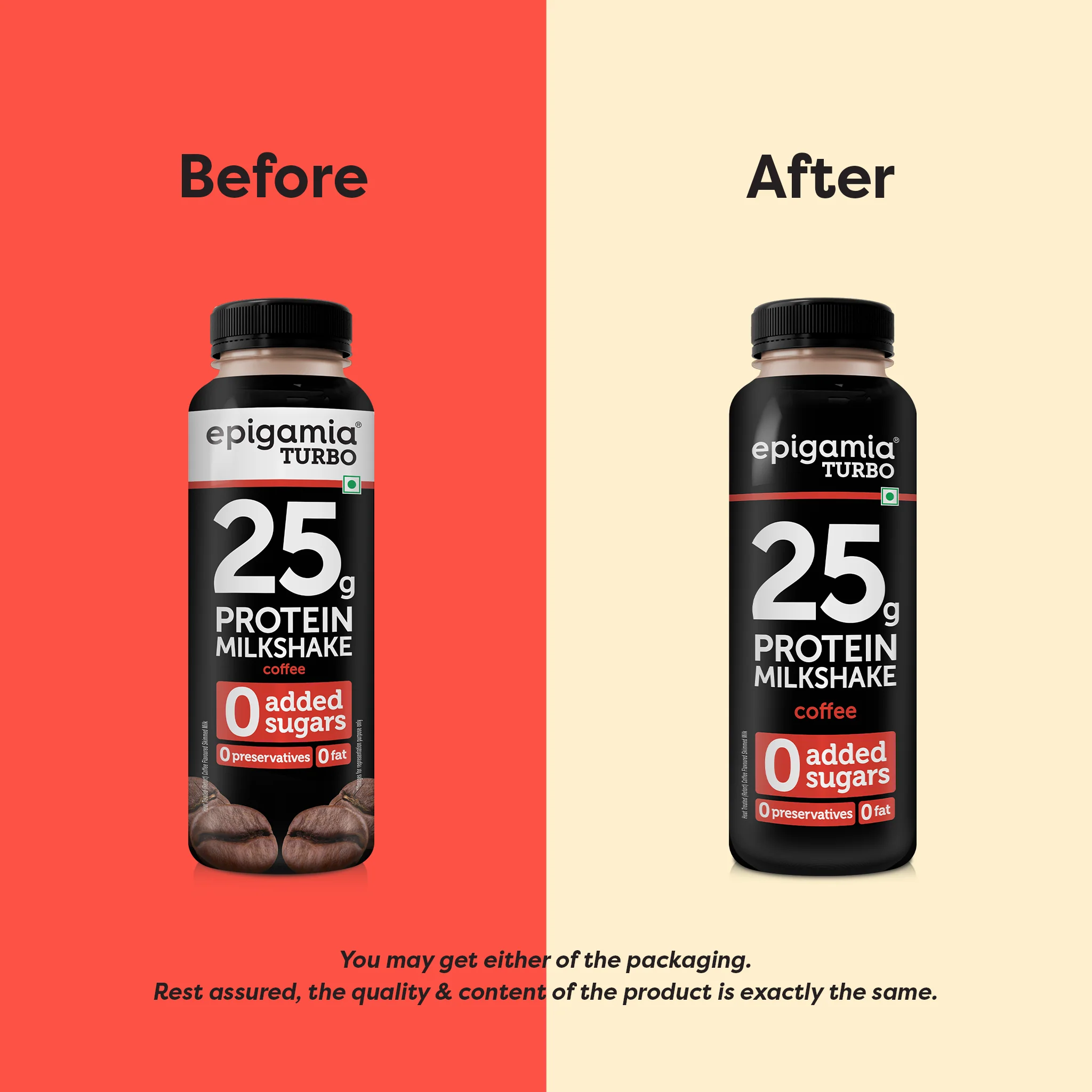 turbo 25g protein milkshake, coffee - pack of 4 - Image 2