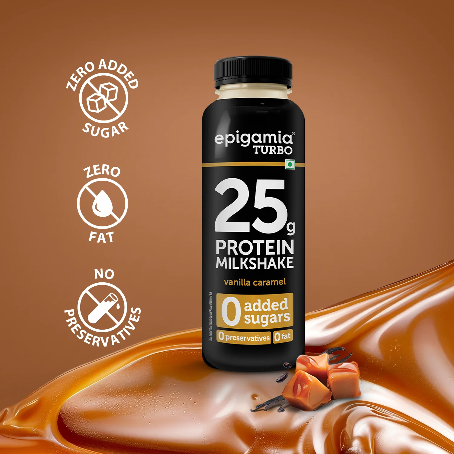 turbo 25g protein milkshake, vanilla caramel - pack of 6 - Image 5