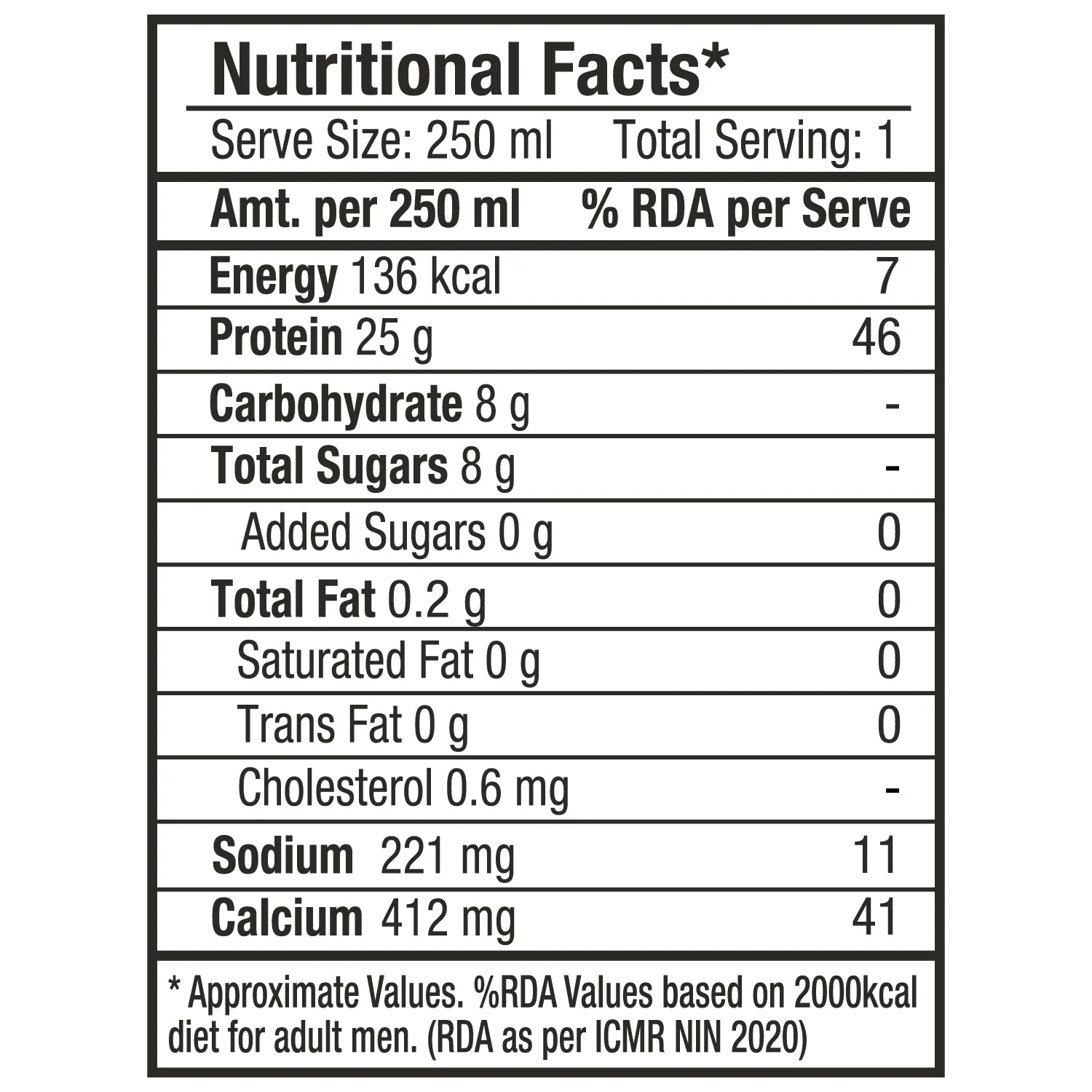 turbo 25g protein milkshake, vanilla caramel - pack of 6 - Image 8