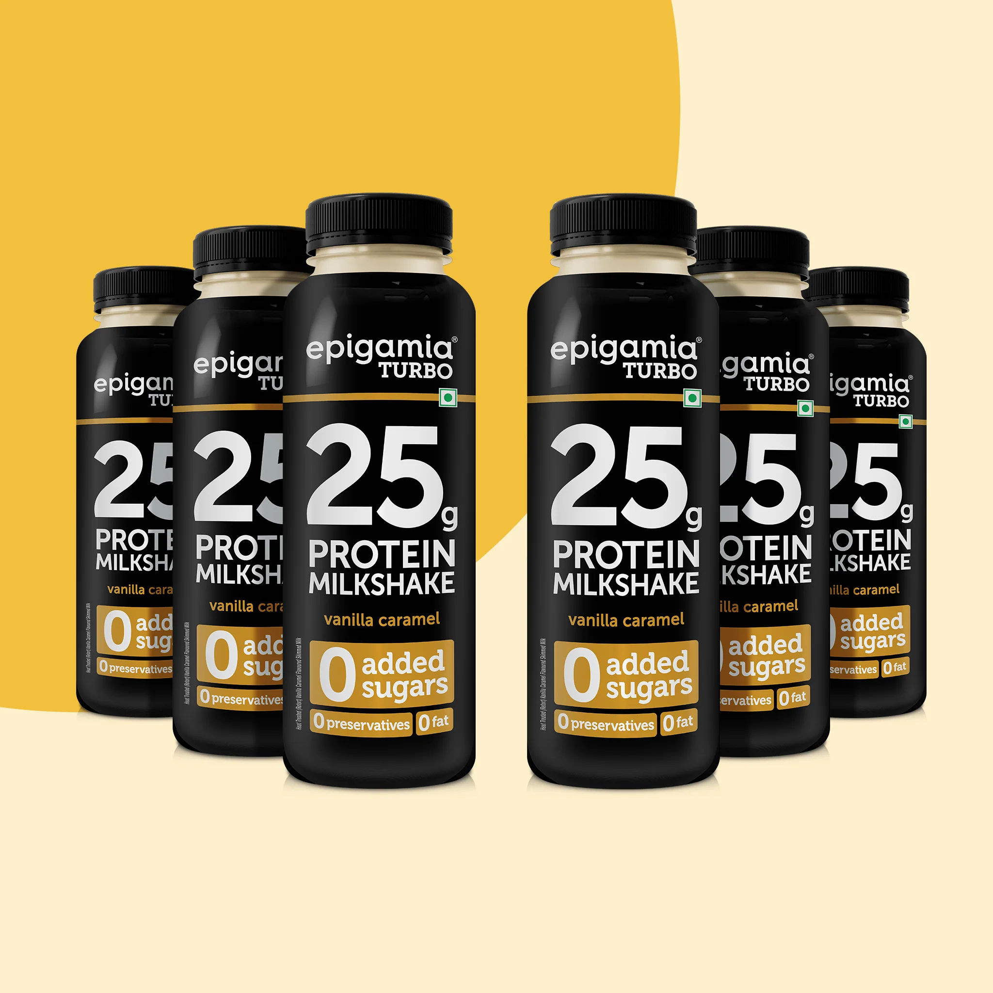 turbo 25g protein milkshake, vanilla caramel - pack of 6