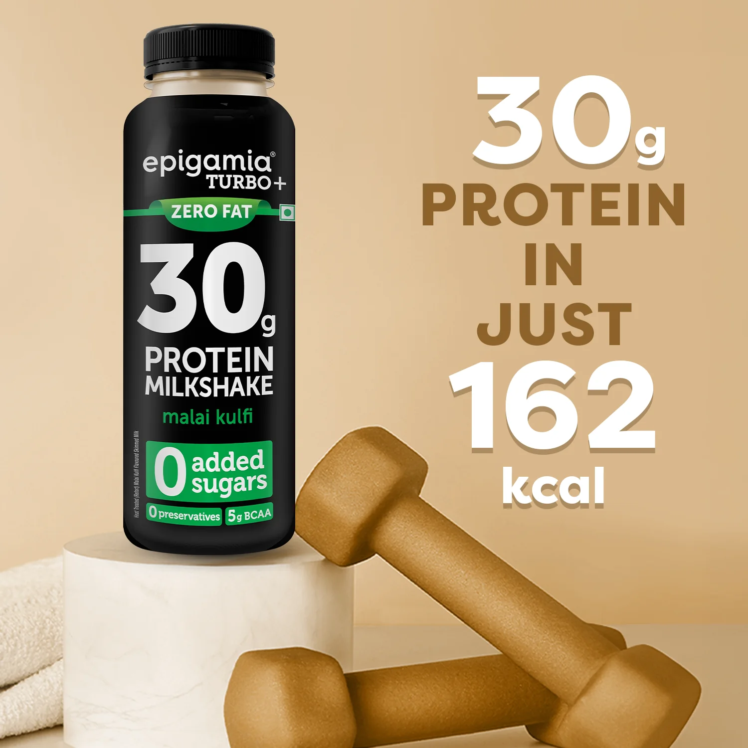 turbo 30g protein milkshake, malai kulfi - pack of 4 - Image 3