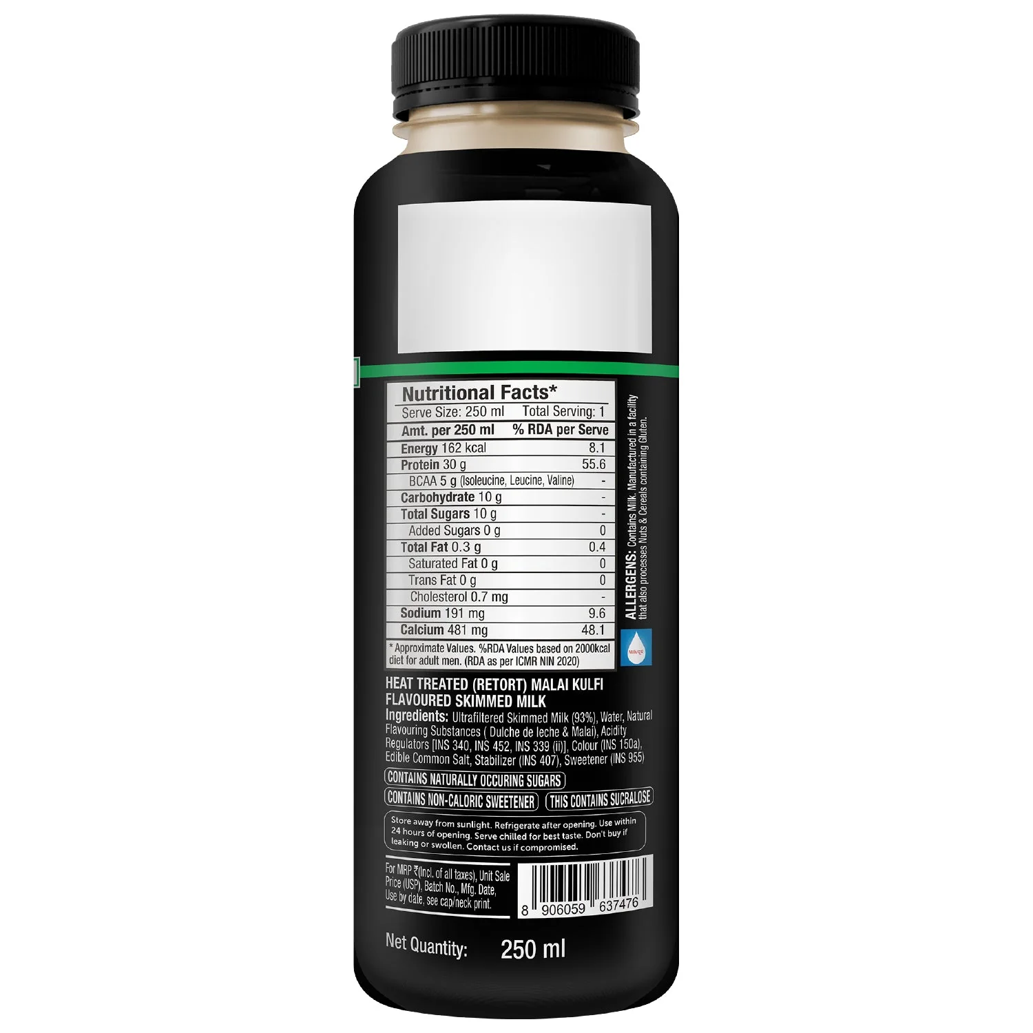 turbo 30g protein milkshake, malai kulfi - pack of 4 - Image 6