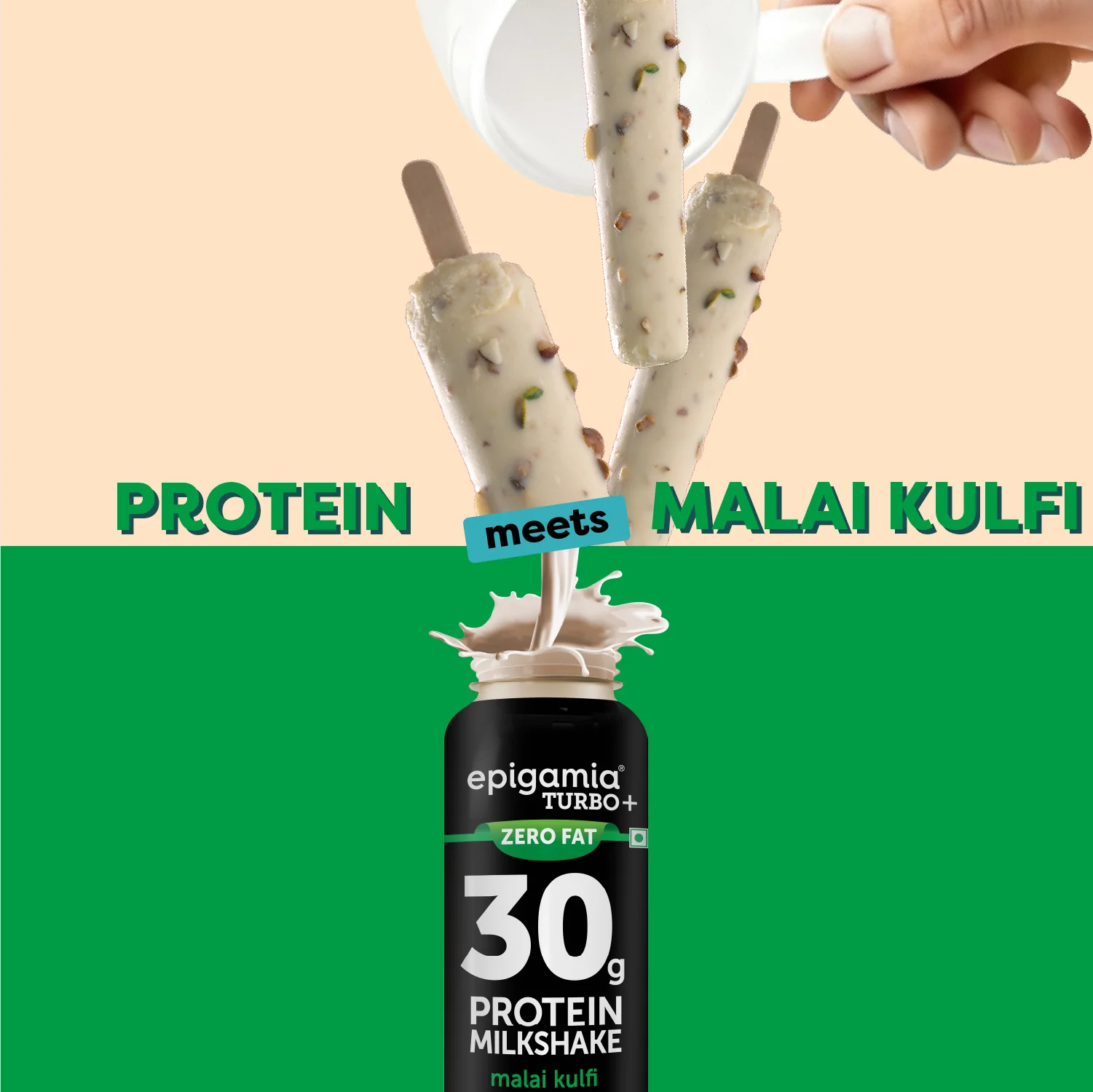 turbo 30g protein milkshake, malai kulfi - pack of 4 - Image 4