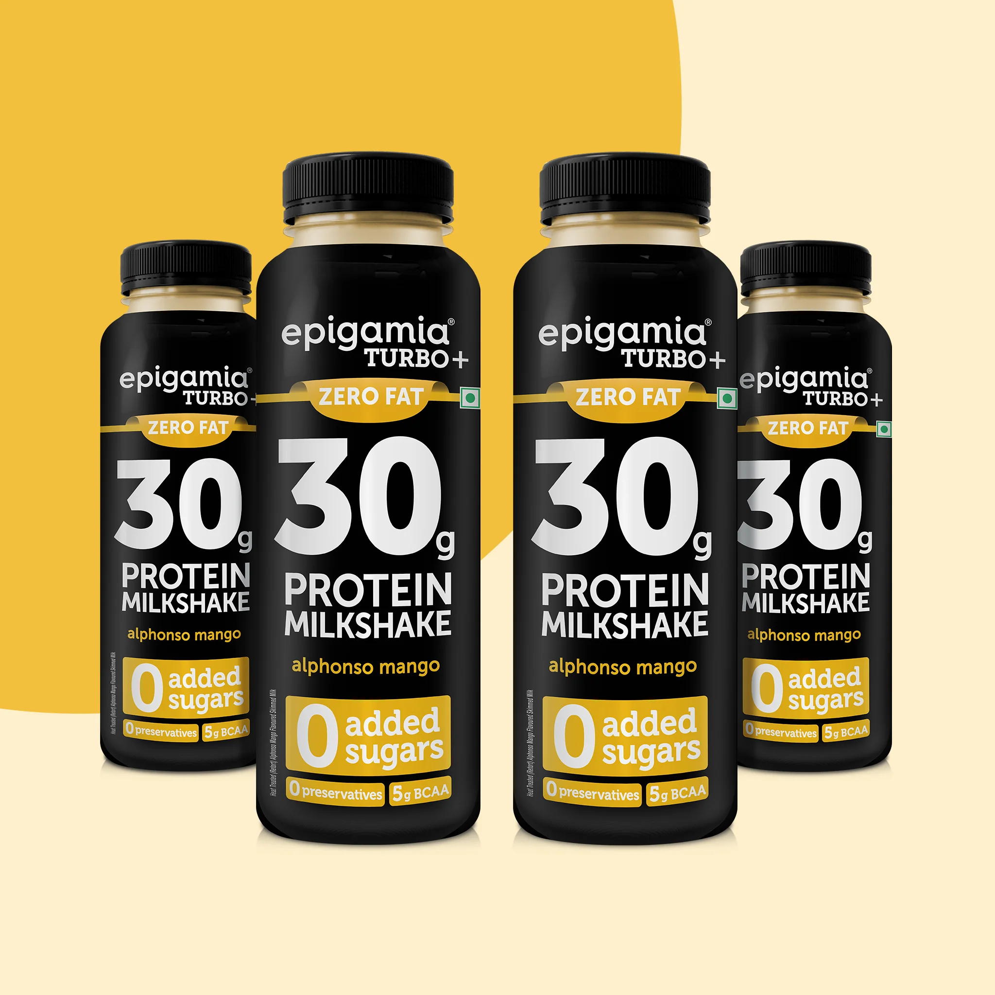 turbo 30g protein milkshake, mango - pack of 4