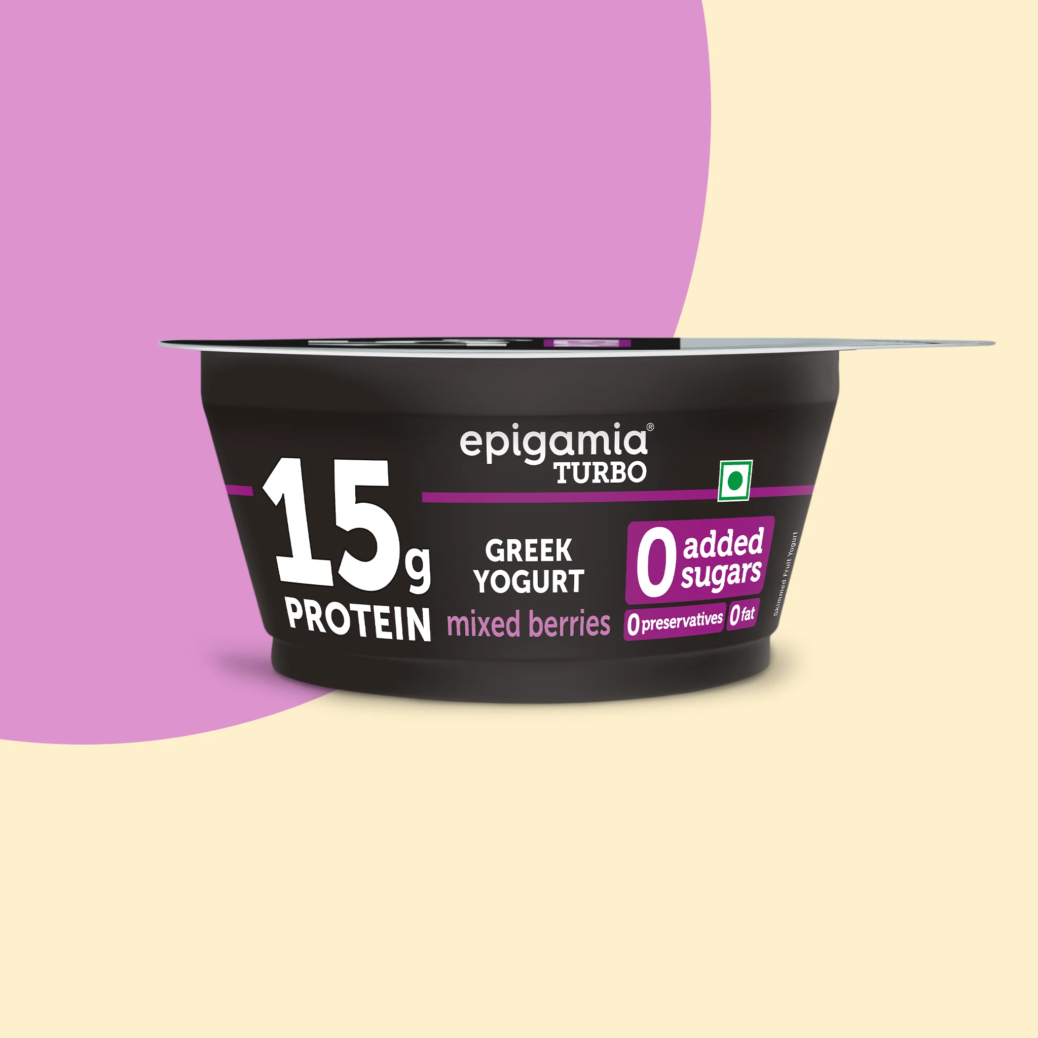 turbo 15g protein yogurt, mixed berries