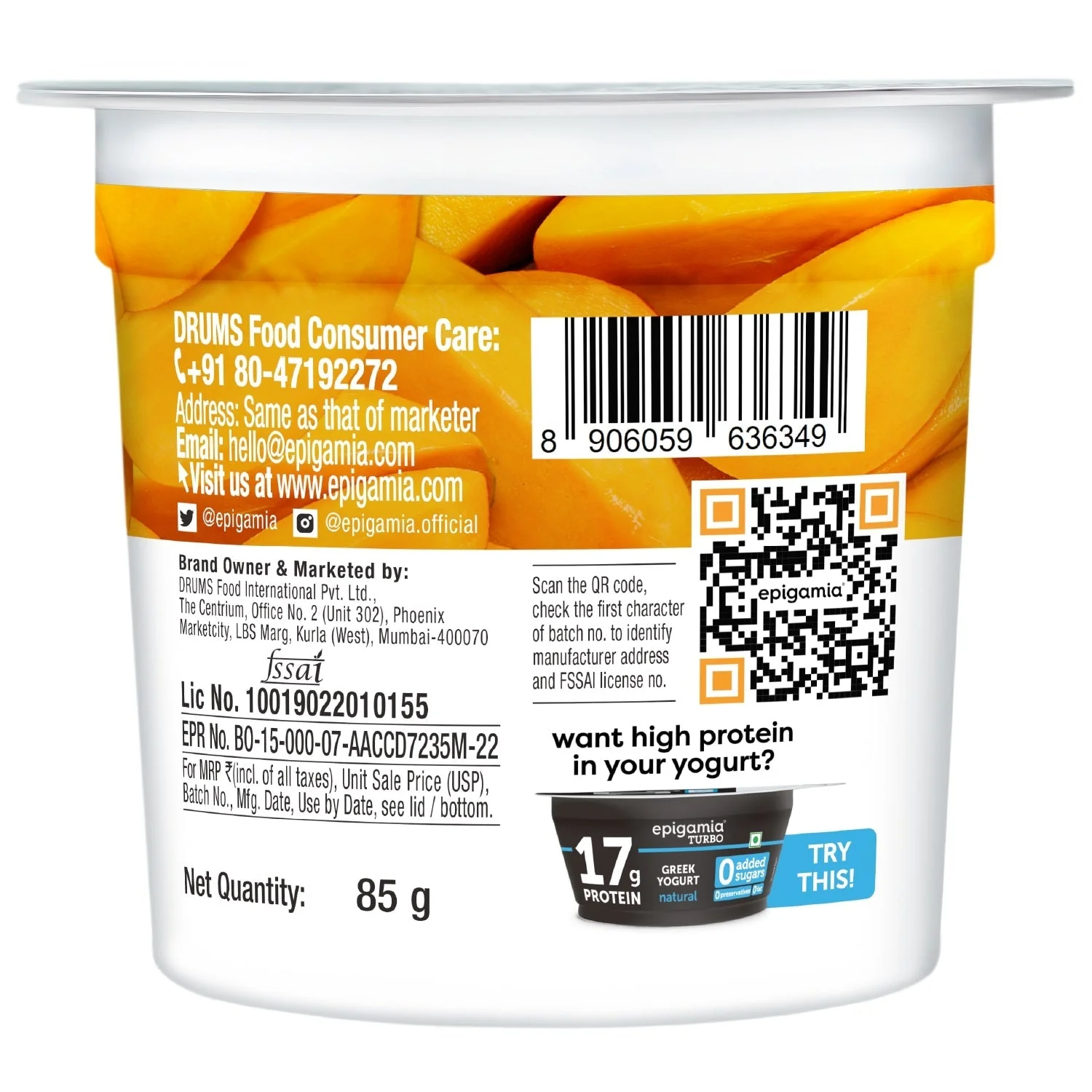 zero added sugar greek yogurt, mango - pack of 4 - Image 6