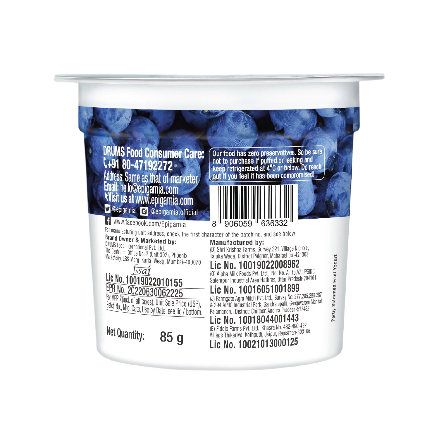 zero added sugar greek yogurt, strawberry, mixed berries, blueberry - pack of 3 - Image 26