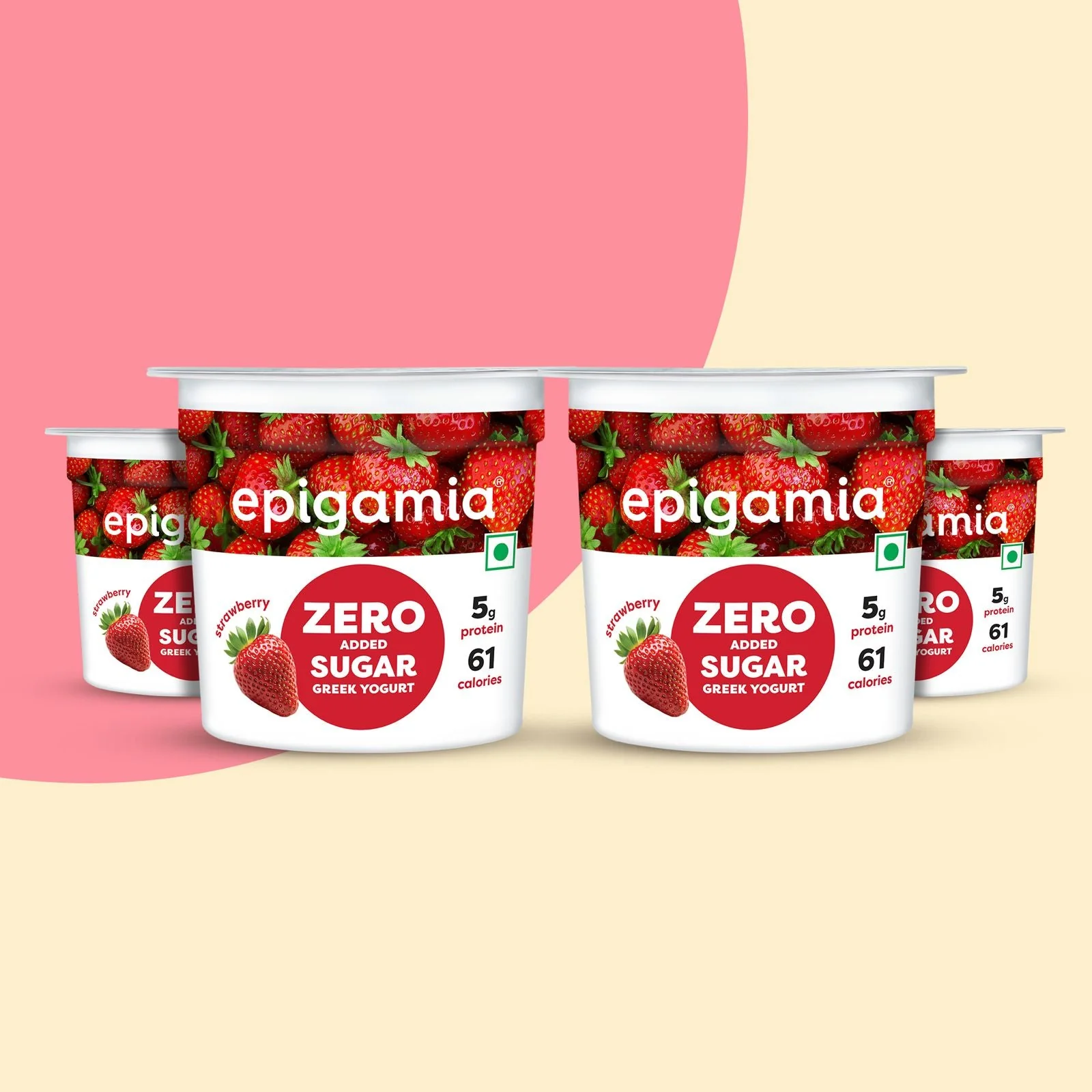 zero added sugar greek yogurt, strawberry - pack of 4